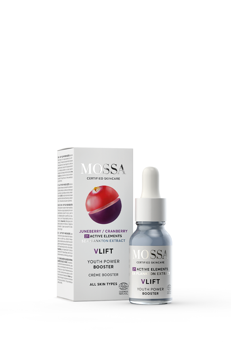 Przeciwzmarszczkowy booster z owocem czeremchy i żurawiną Mossa by Madara 15 ml