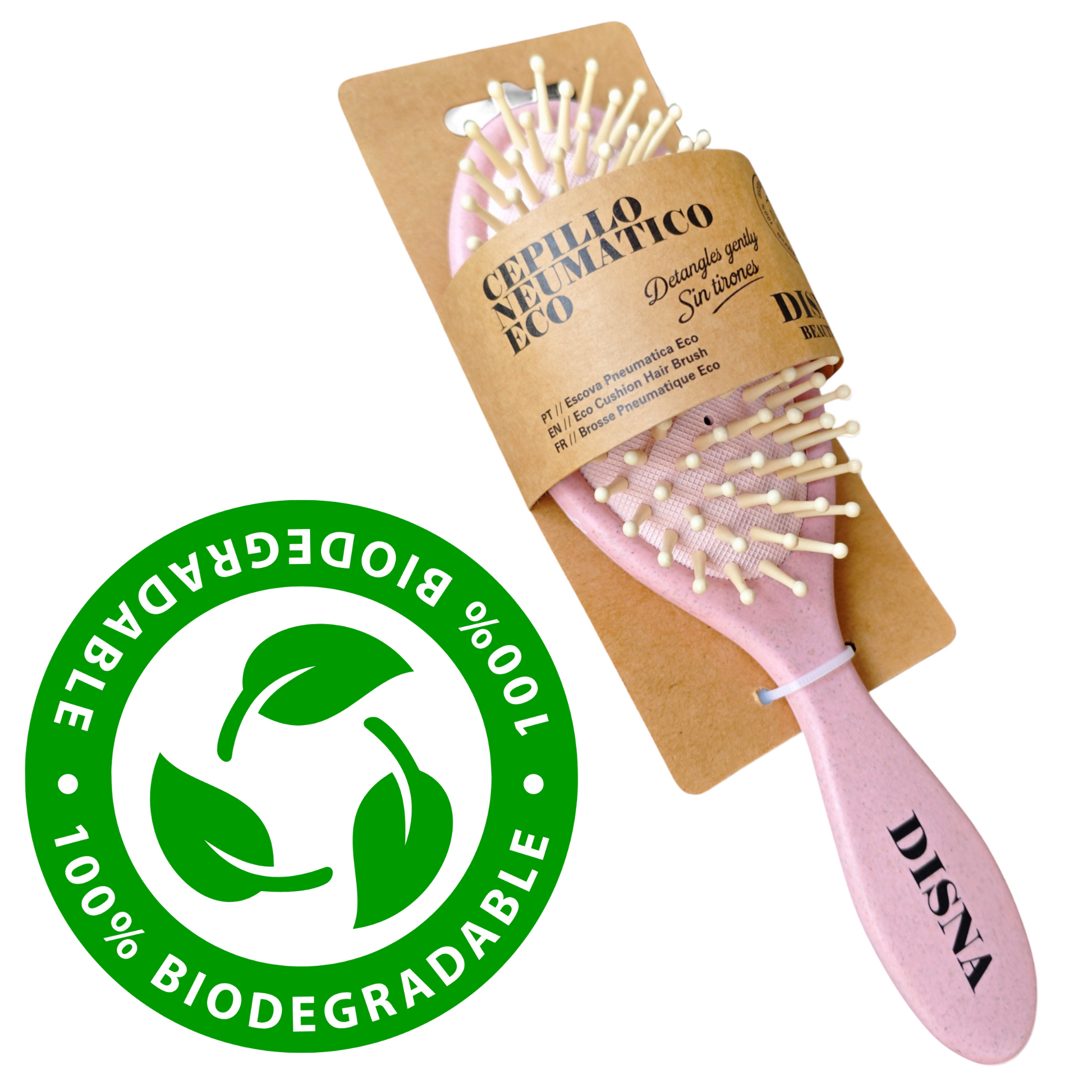 Disna Szczotka do włosów "PODUSZKA" ECO FRIENDLY (wykonana ze skrobi manioku i kukurydzy, biodegradowalna) 1 szt.