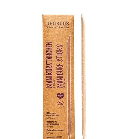 Benecos Zestaw 6 patyczków z drewna brzozowego do manicure