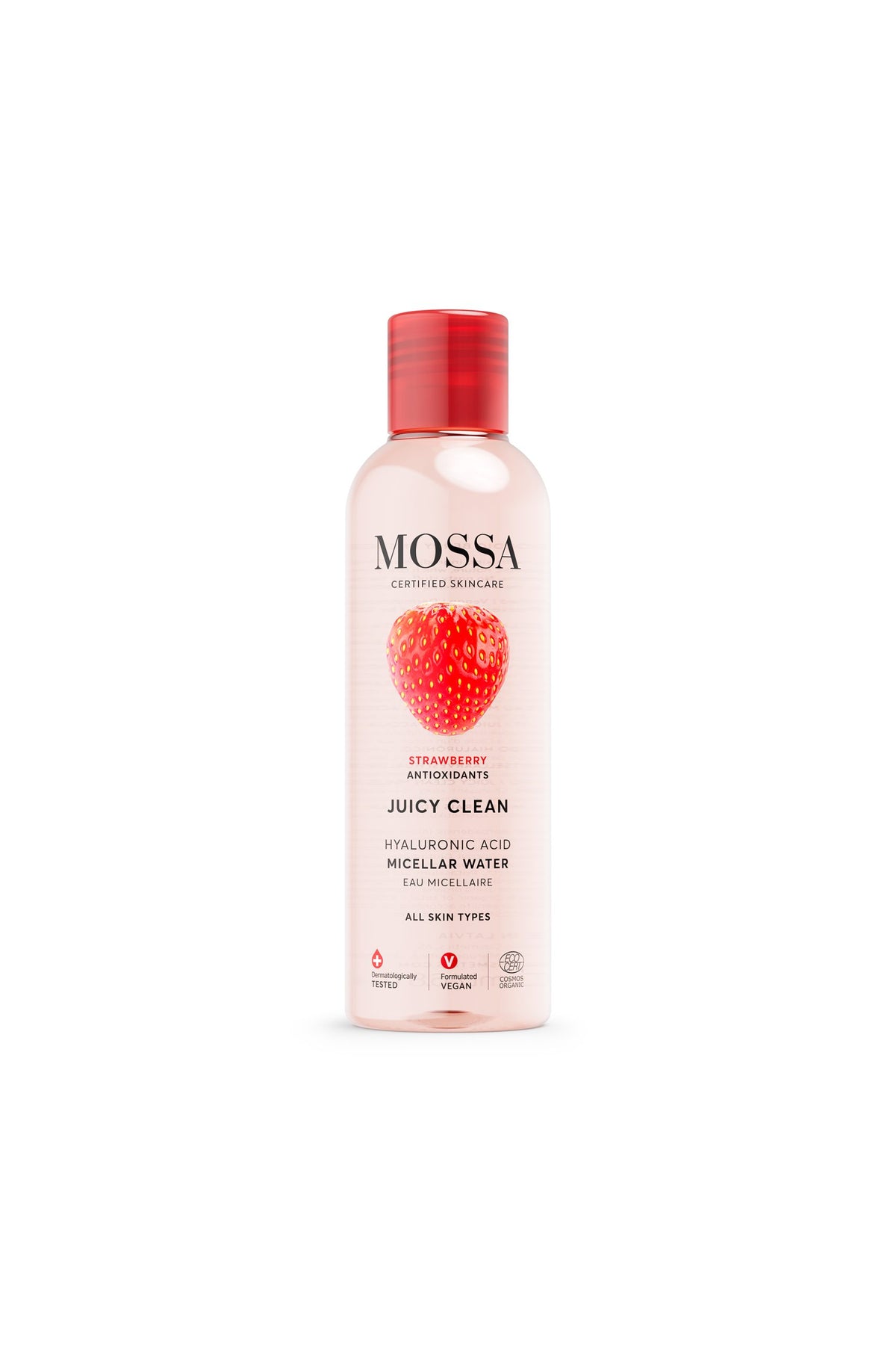 Woda micelarna z kwasem hialuronowym i ekstraktem z truskawki 3w1 Mossa by Madara 200 ml