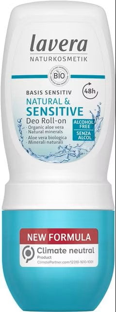 Basis Sensitiv Łagodny dezodorant w sprayu do skóry wrażliwej z aloesem i minerałami Lavera 75 ml