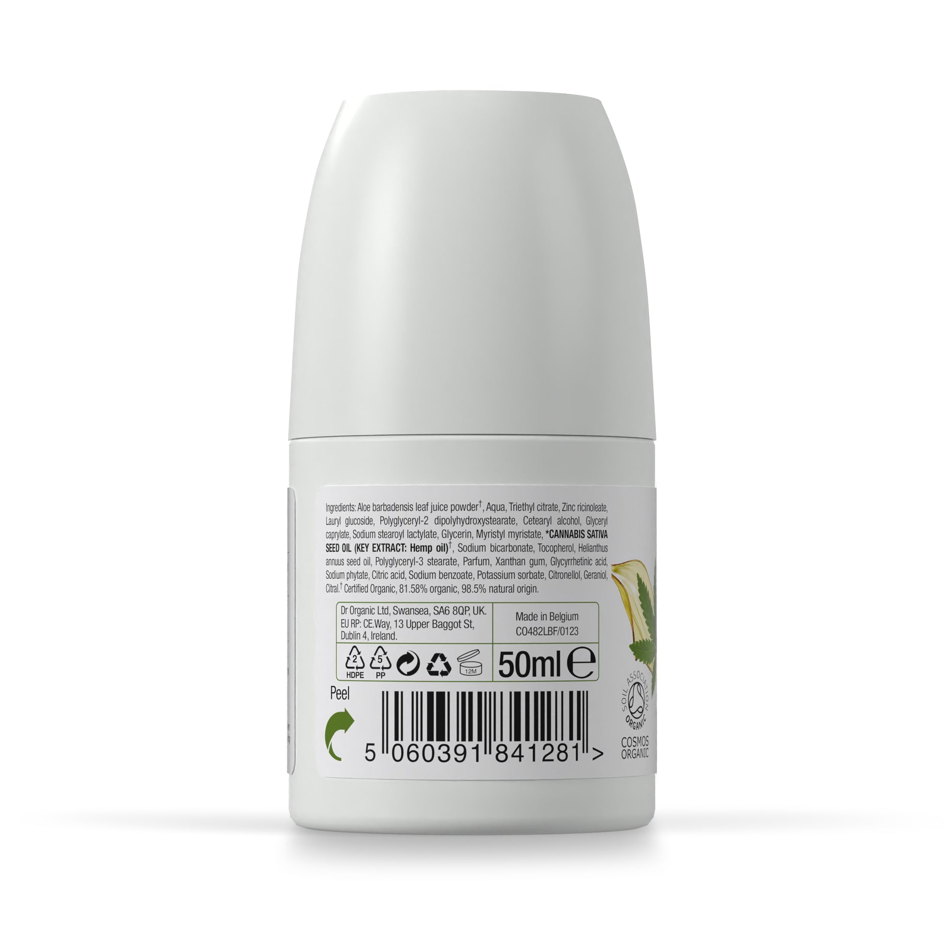 dr. organic Dezodorant roll-on z olejem z nasion organicznych konopi 50 ml