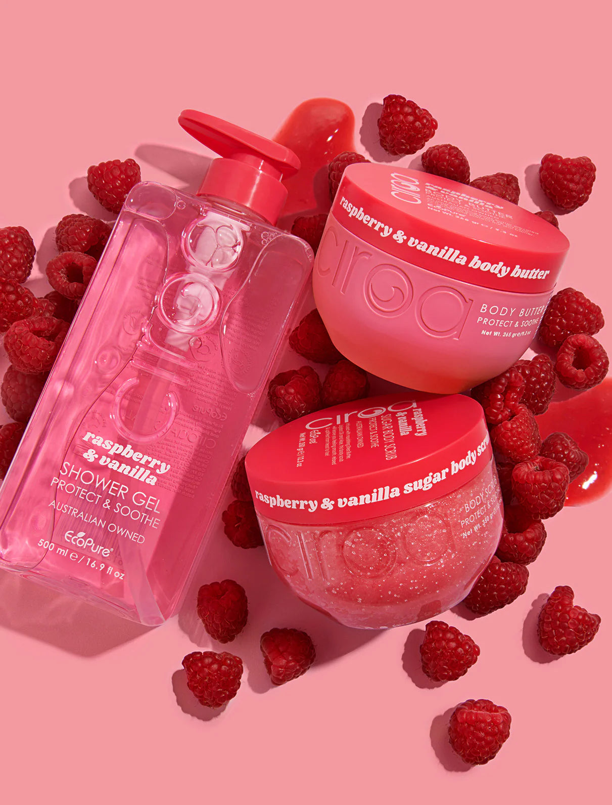 CIROA Beauty Masło łagodzące do ciała malina i wanilia 265g