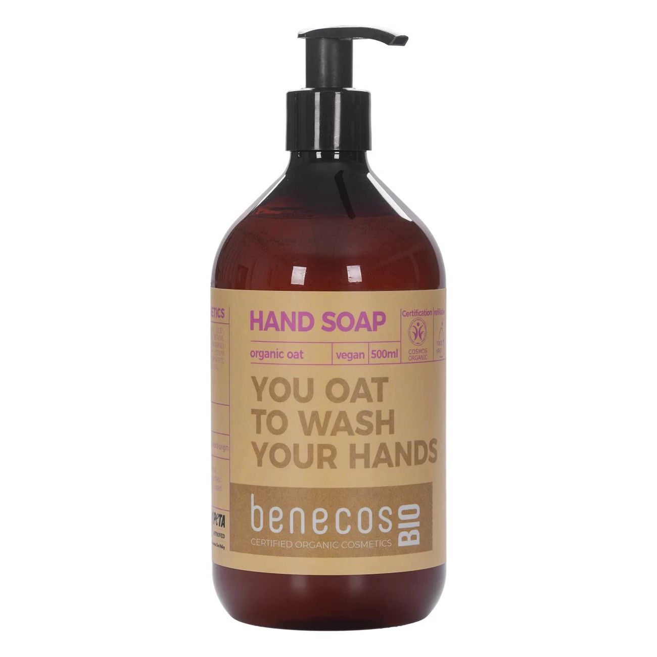 benecosBIO Mydło do rąk z organicznym owsem 500ml