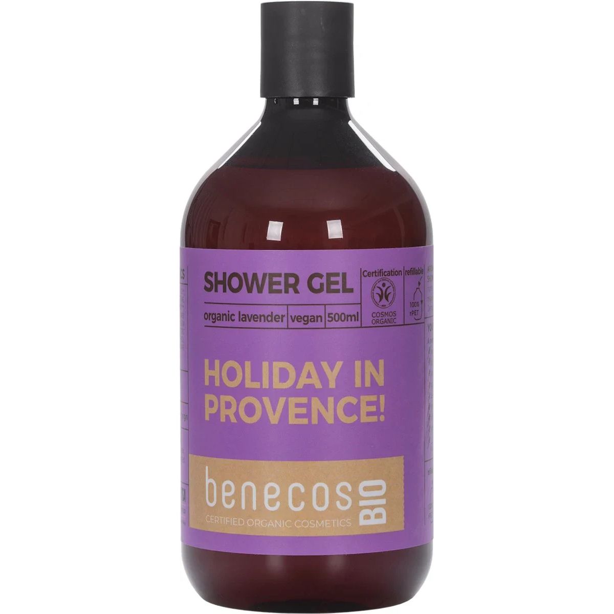 benecosBIO Żel do kąpieli i pod prysznic z organiczną lawendą 500ml