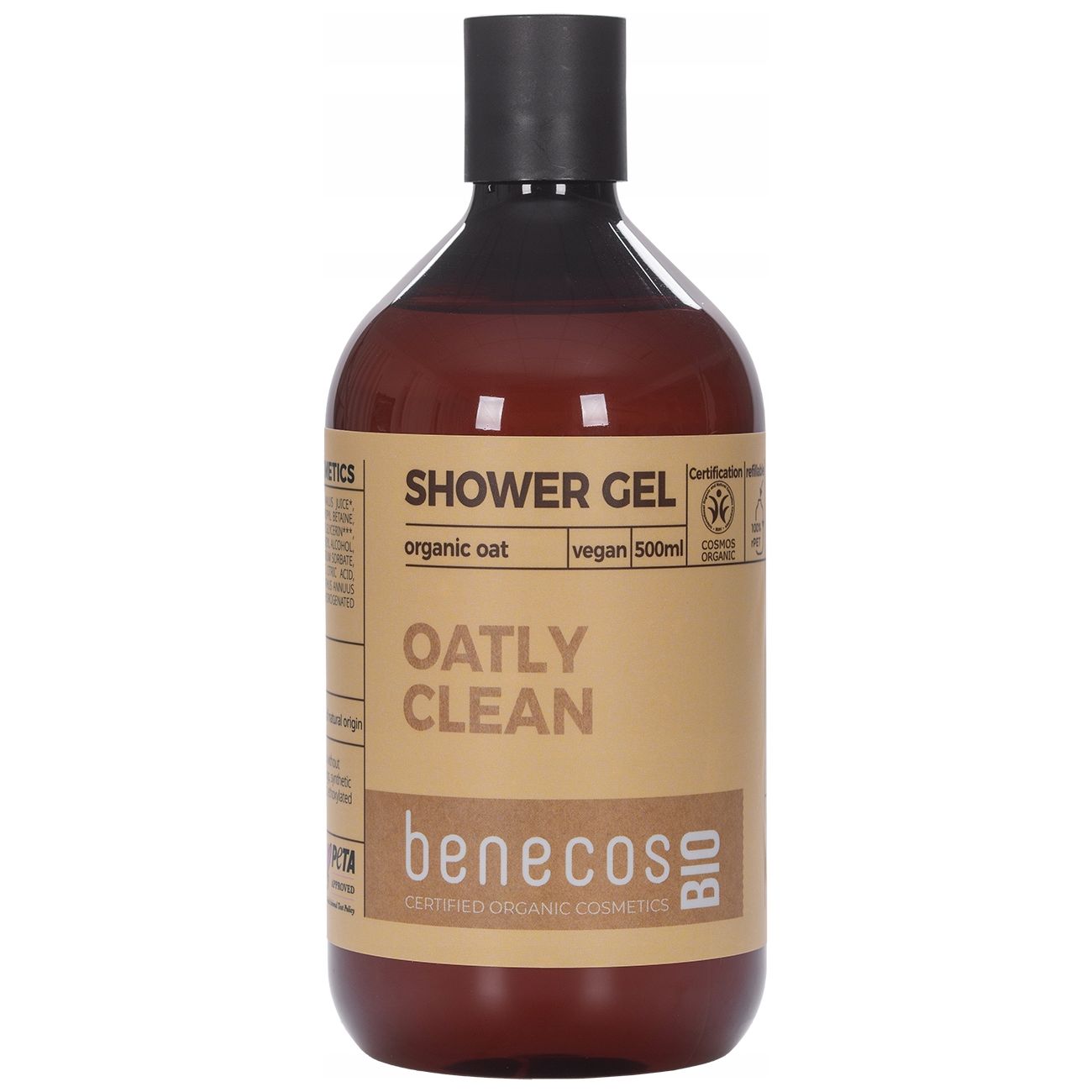 benecosBIO Żel do kąpieli i pod prysznic z organicznym owsem 500ml