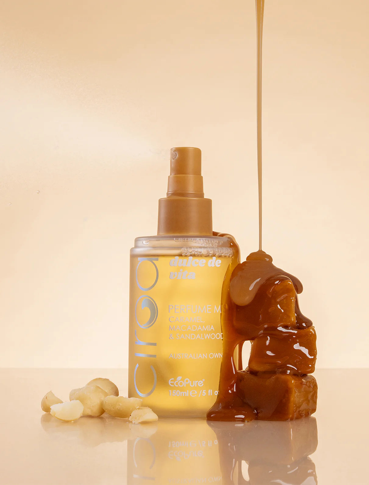 CIROA Beauty Perfumowana mgiełka do ciała karmel & makadamia & drzewo sandałowe 150 ml