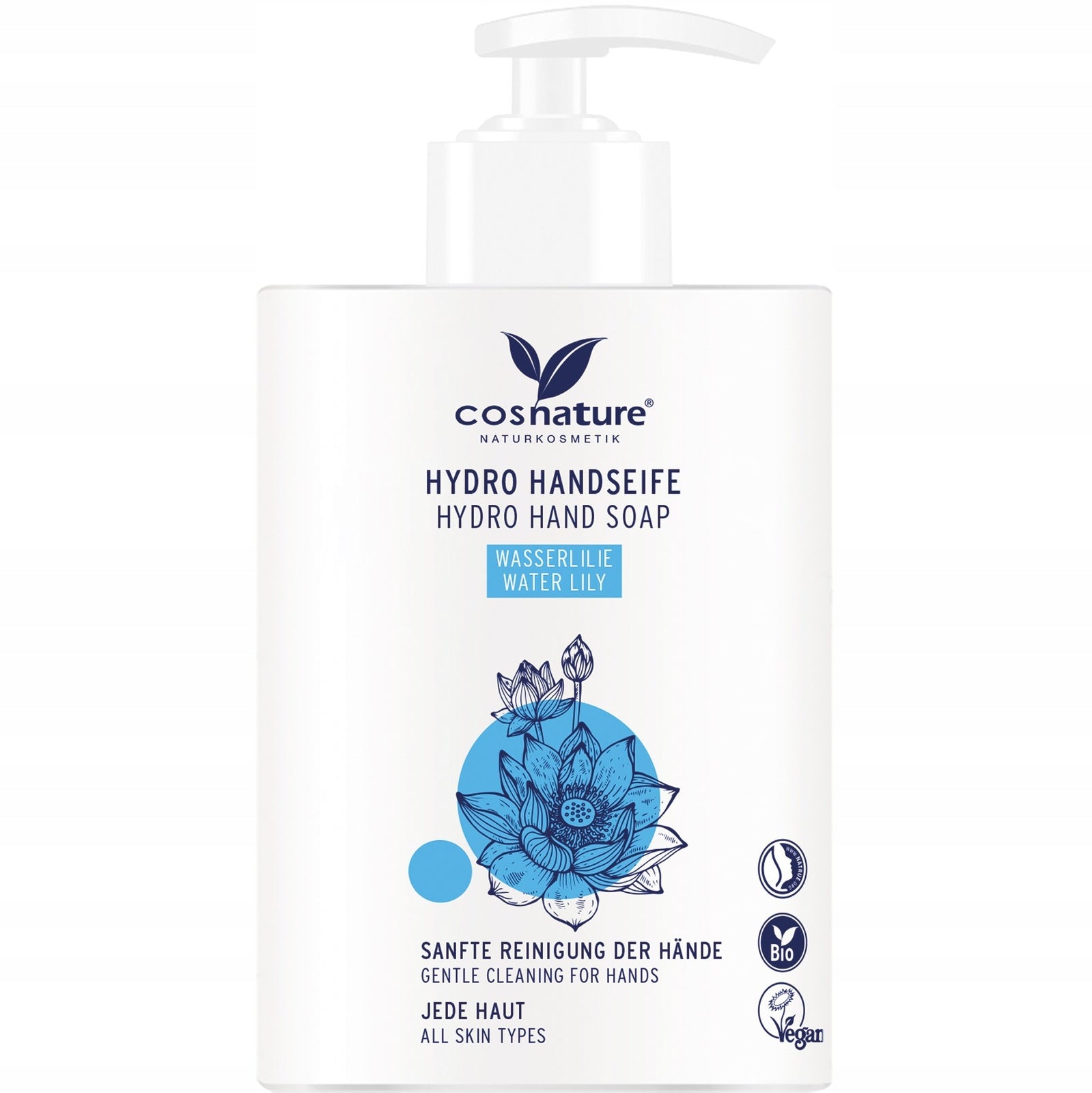 Cosnature BIO Naturalne supernawilżające mydło w żelu do rąk z wyciągiem z lilii wodnej 300 ml