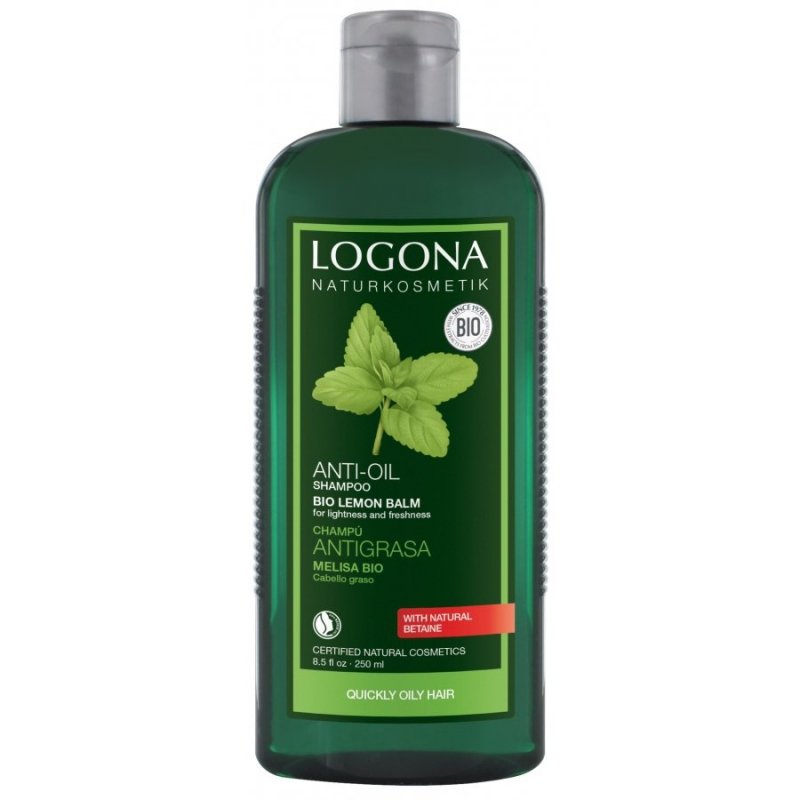 Logona Szampon balansujący do włosów przetłuszczających się z organiczną melisą cytrynową 250ml