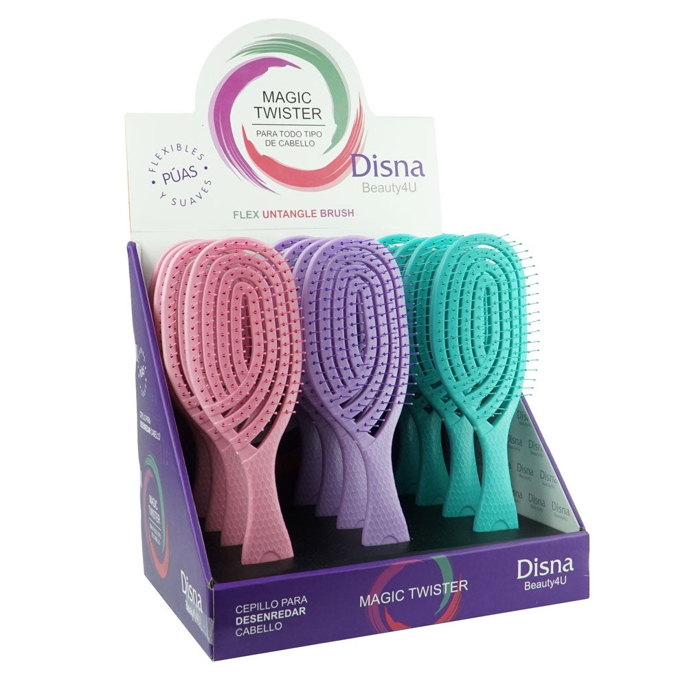 Disna Szczotka do rozczesywania włosów DETANGLER MAGIC TWISTER, różne warianty kolorystyczne 15 cm - zdjęcie 3