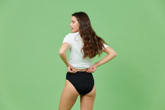 MASMI Majtki menstruacyjne o potrójnej chłonności (166 g chłonności), wysoki stan rozmiar M (94-102 cm) 1 szt. - zdjęcie 3