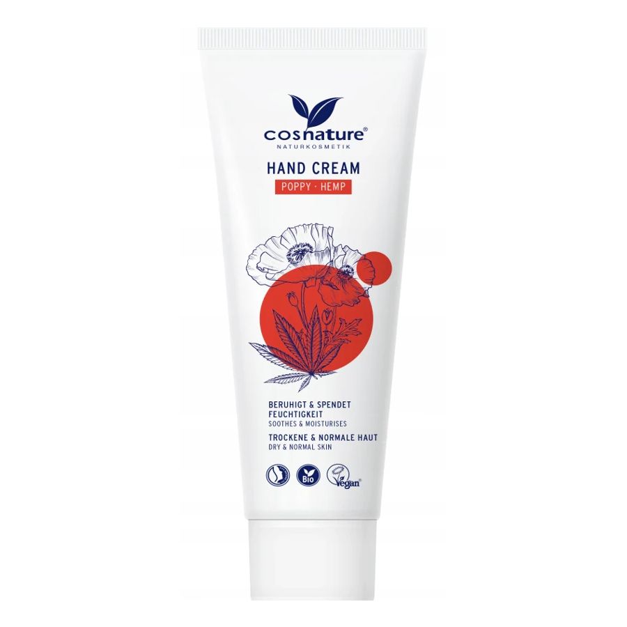Cosnature BIO Naturalny krem do rąk z makiem i olejem konopnym 75 ml
