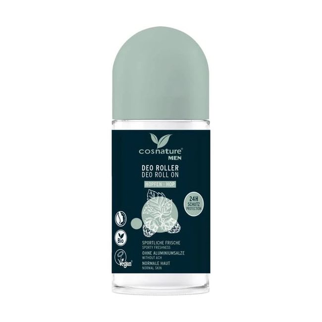 Cosnature BIO MEN 24h naturalny dezodorant roll-on z wyciągiem z szyszek chmielu 50 ml