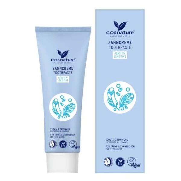Cosnature BIO Naturalna pasta do wrażliwych zębów z rumiankiem i miętą z fluorem 75 ml
