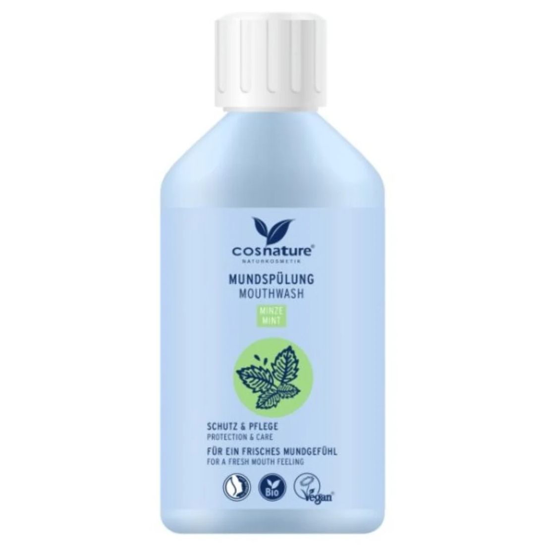 Cosnature BIO Naturalny płyn do płukania ust o smaku miętowym z fluorem 300 ml