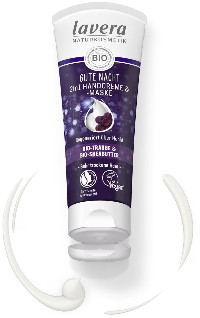 Krem do rąk i maska 2w1 z winogronami i masłem shea Lavera 75 ml - zdjęcie 2