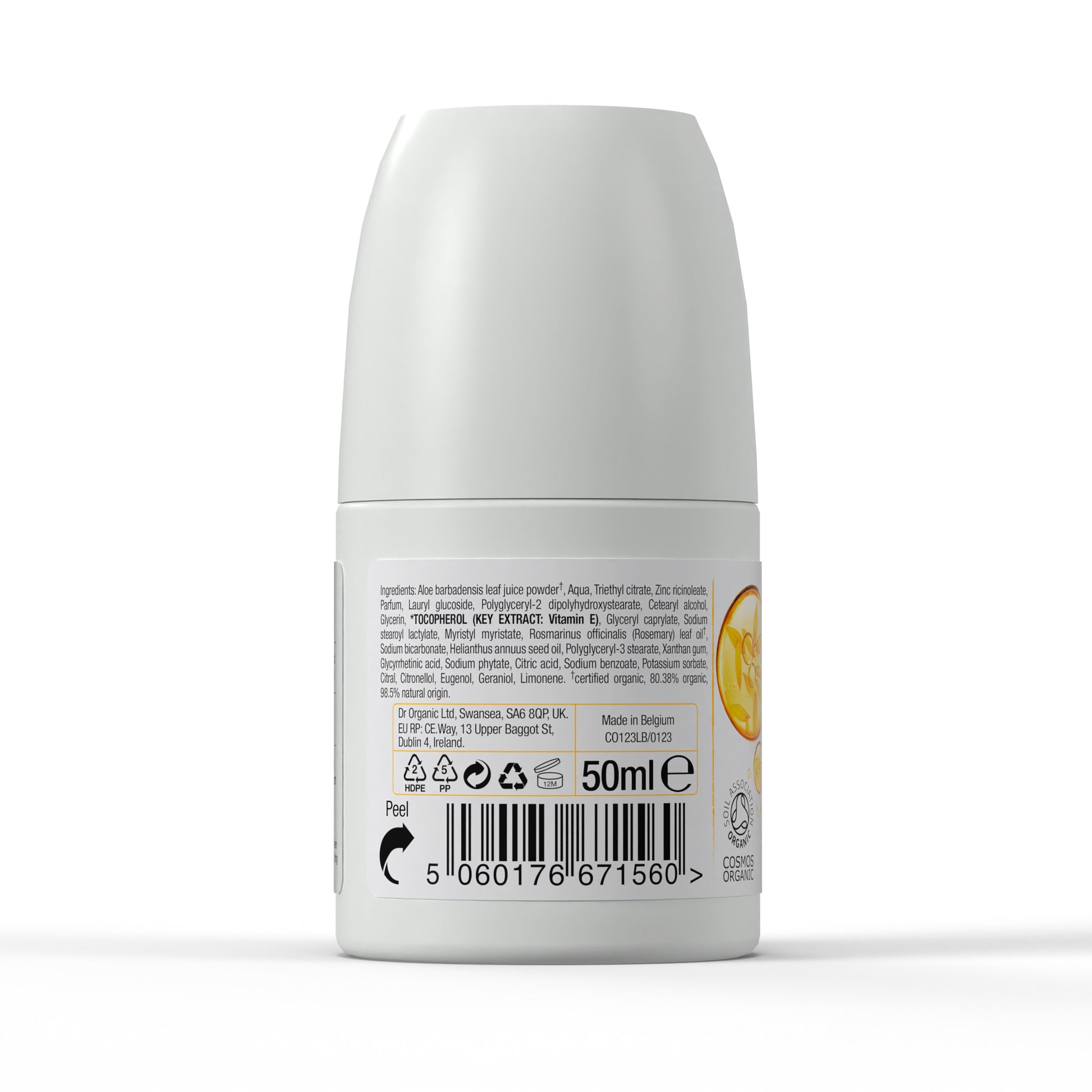dr. organic Łagodzący dezodorant roll-on z witaminą E 50 ml