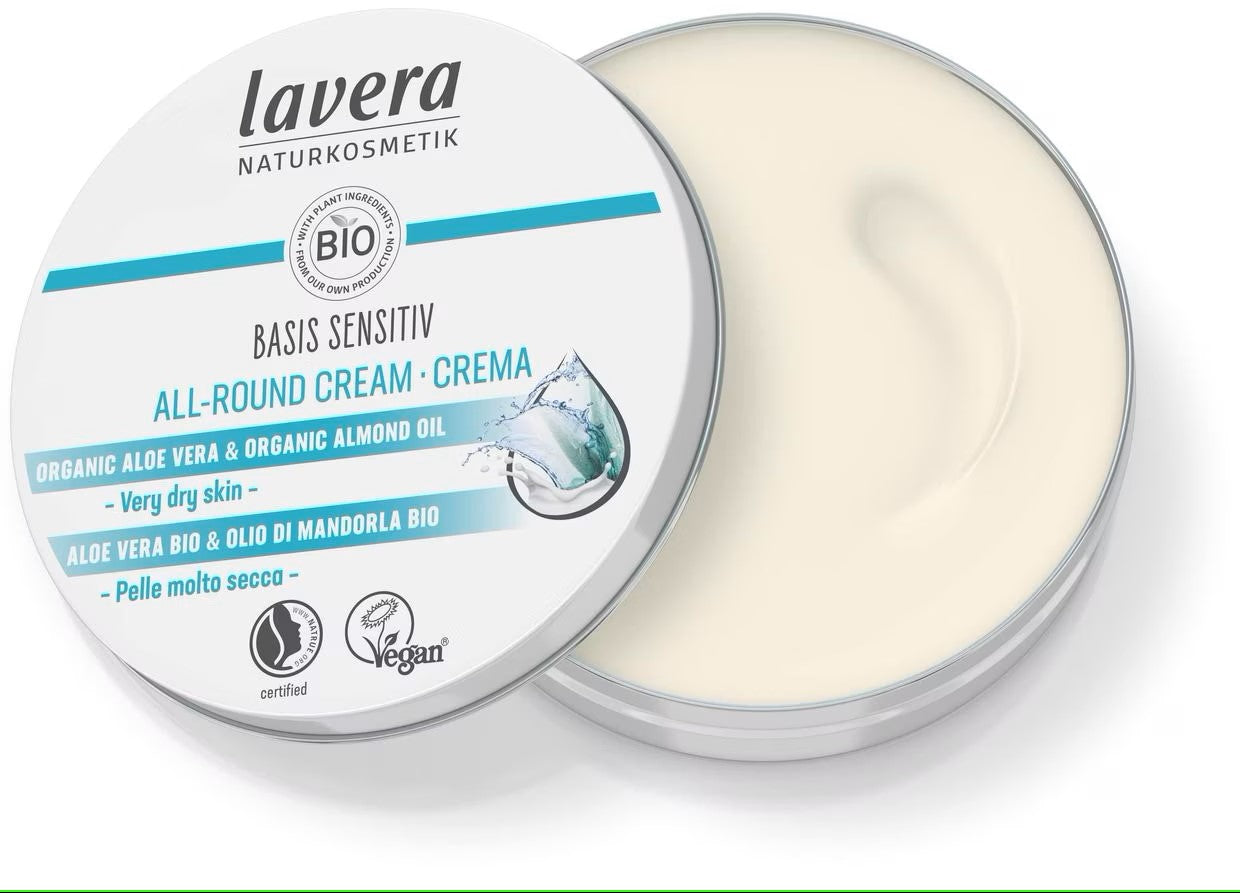 Basis Sensitiv Uniwersalny krem do pielęgnacji bardzo suchej skóry z aloesem i olejem migdałowym Lavera 150 ml