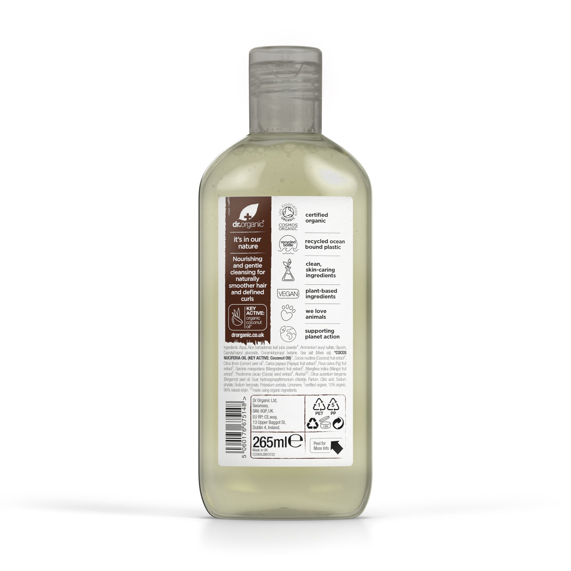 dr. organic Szampon rewitalizujący z organicznym olejem kokosowym 265 ml
