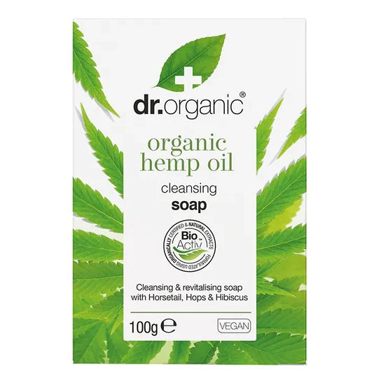 dr. organic Mydło w kostce z olejem z nasion organicznych konopi 100 g