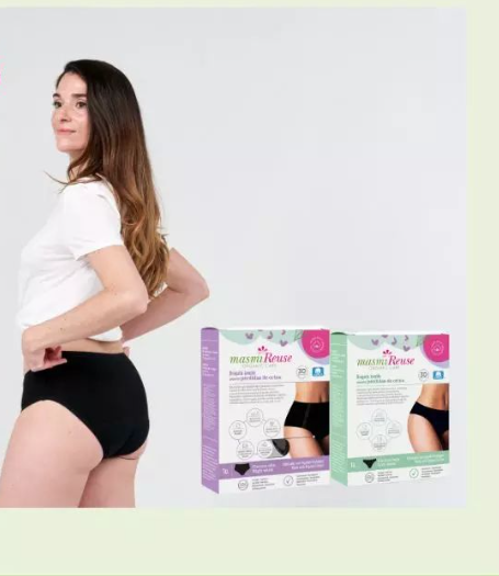 Masmi Bielizna na nietrzymanie moczu – wysoki stan (rozmiary: S, M, L, XL), 100% bawełny organicznej 1 szt. - zdjęcie 8
