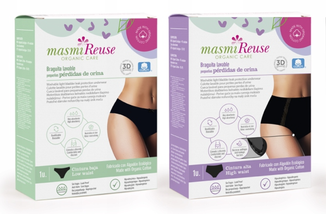 ZESTAW -5% 3x Masmi Majtki menstruacyjne ekologiczne ELEGANT 100% bawełna BIO (rozmiary: S, M, L, XL) - zdjęcie 13