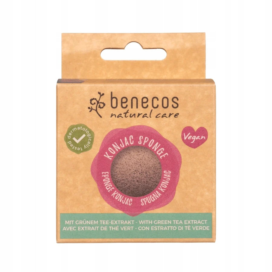 Benecos Naturalna gąbka Konjac Zielona Herbata