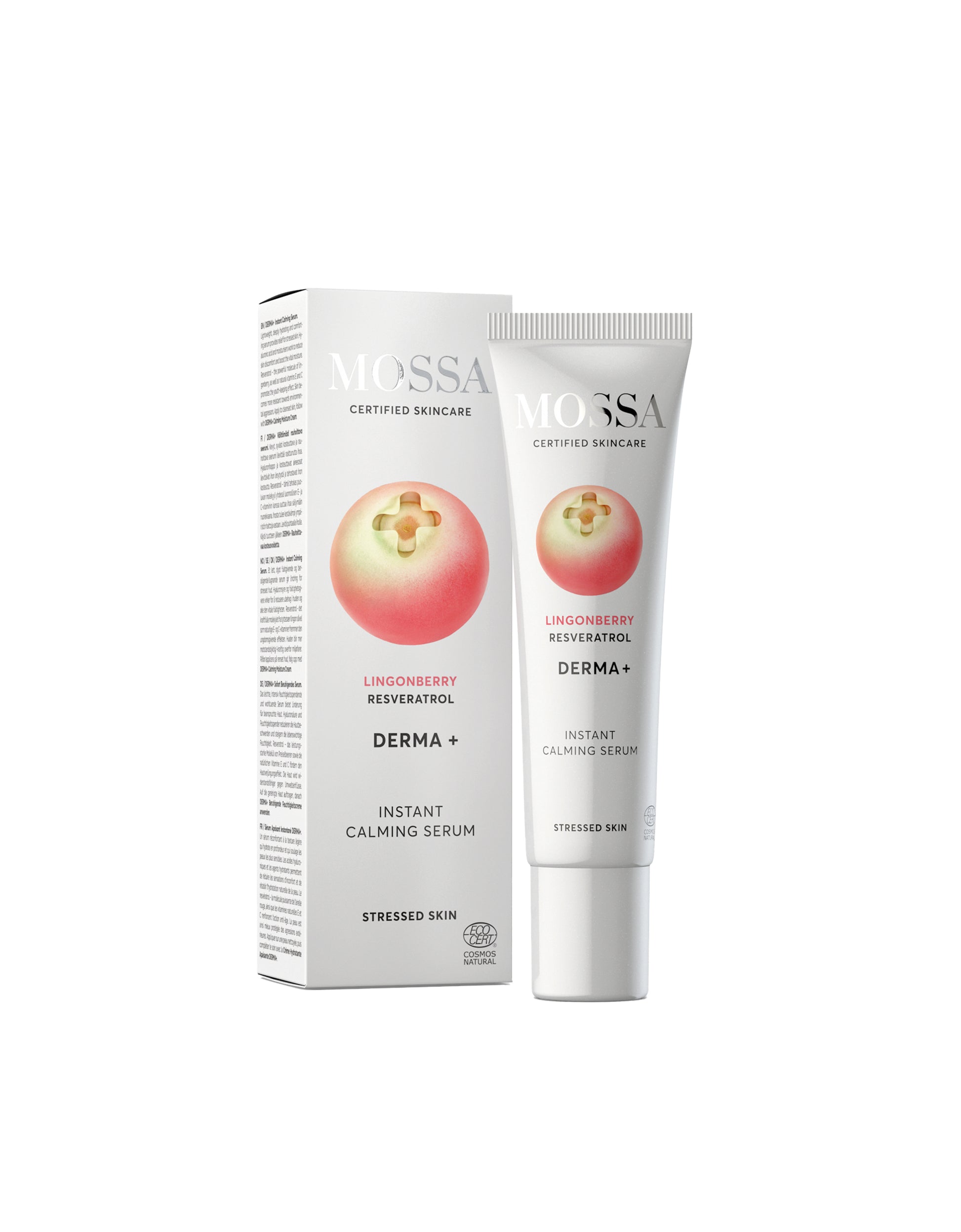 Uspokajające serum z borówką brusznicą i resweratrolem do skóry wrażliwej Mossa by Madara 30 ml
