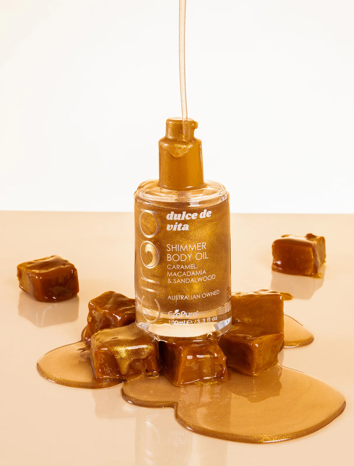 CIROA Beauty Olejek nabłyszczający do ciała karmel & makadamia & drzewo sandałowe 150 ml