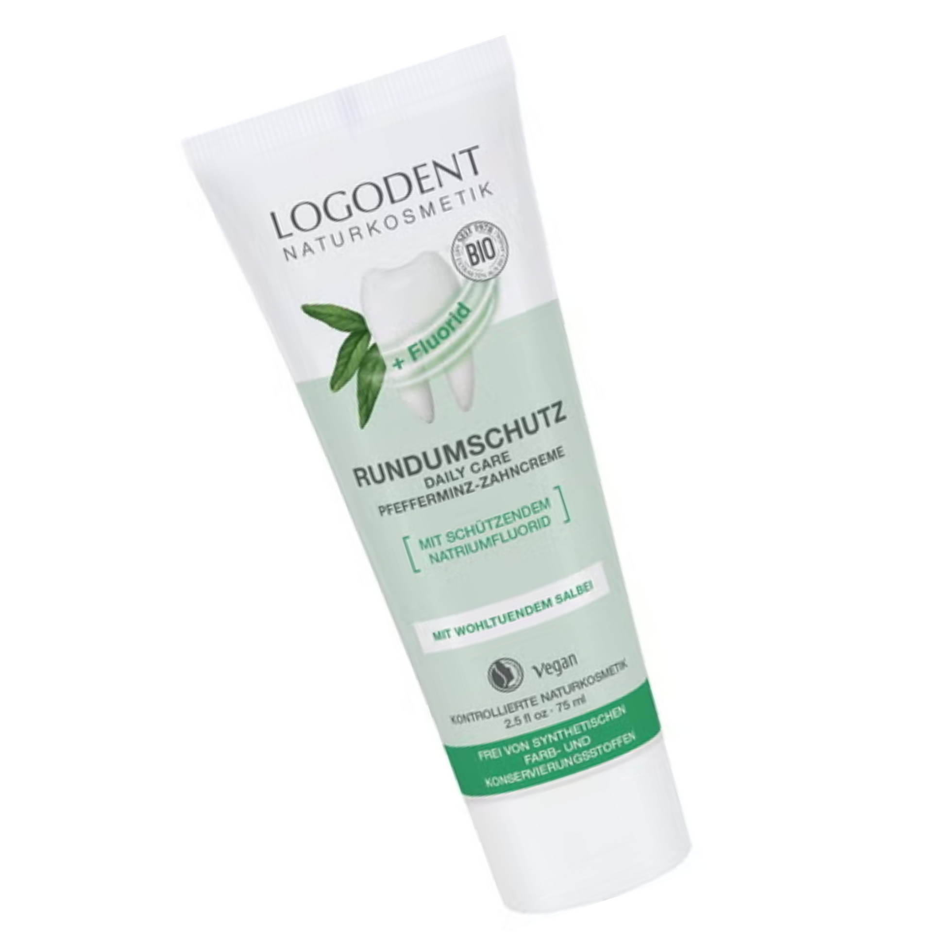 Logona COMPLETE PROTECTION Pasta do zębów z fluorem, miętą i organiczną szałwią 75ml - zdjęcie 6