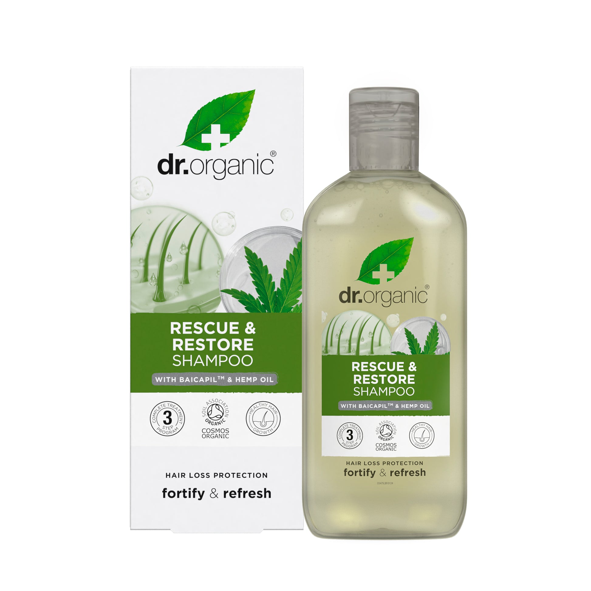 dr. organic Odbudowujący szampon z olejem z nasion organicznych konopi 265 ml