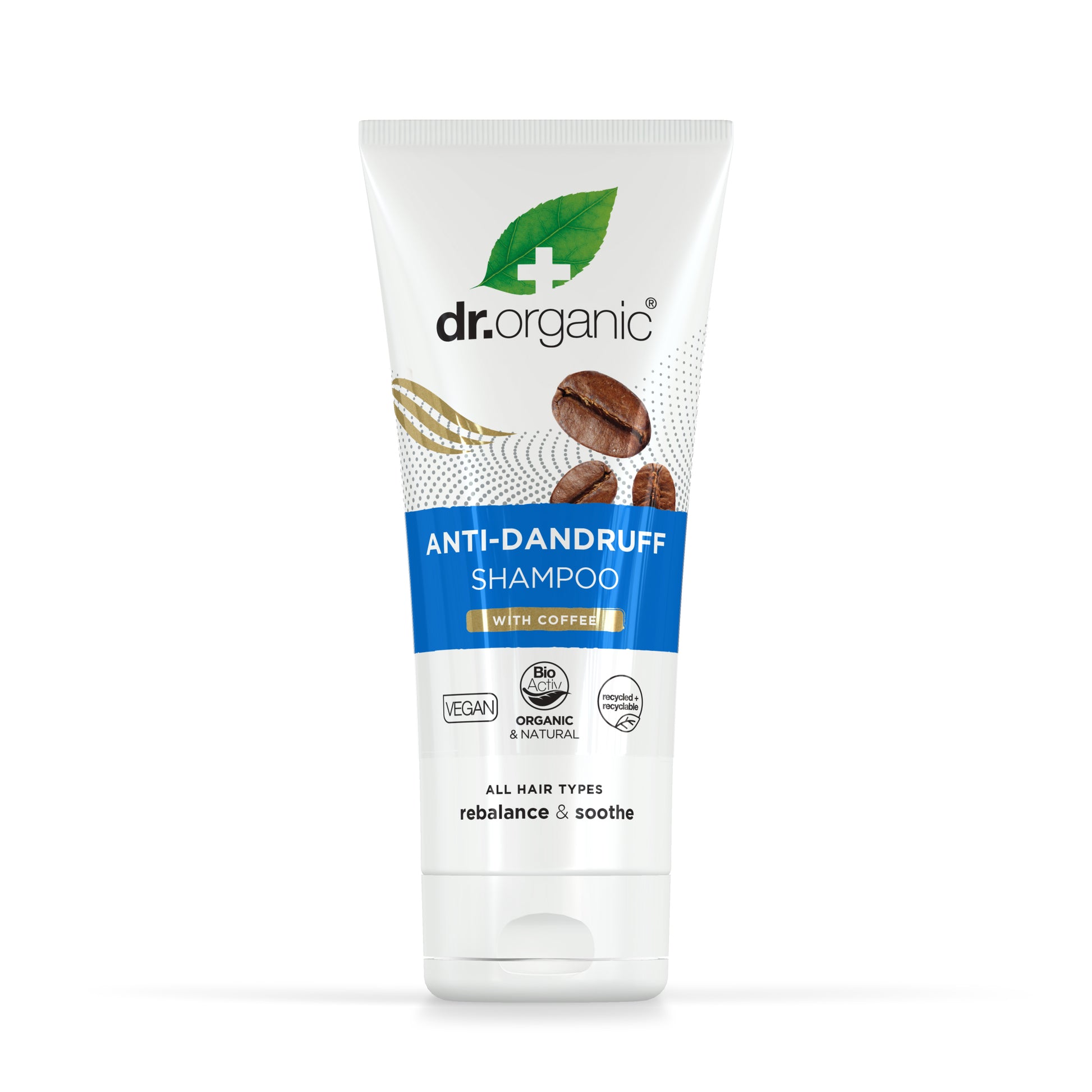 dr. organic Przeciwłupieżowy szampon z ekstraktem z organicznej kawy i guarany 200 ml
