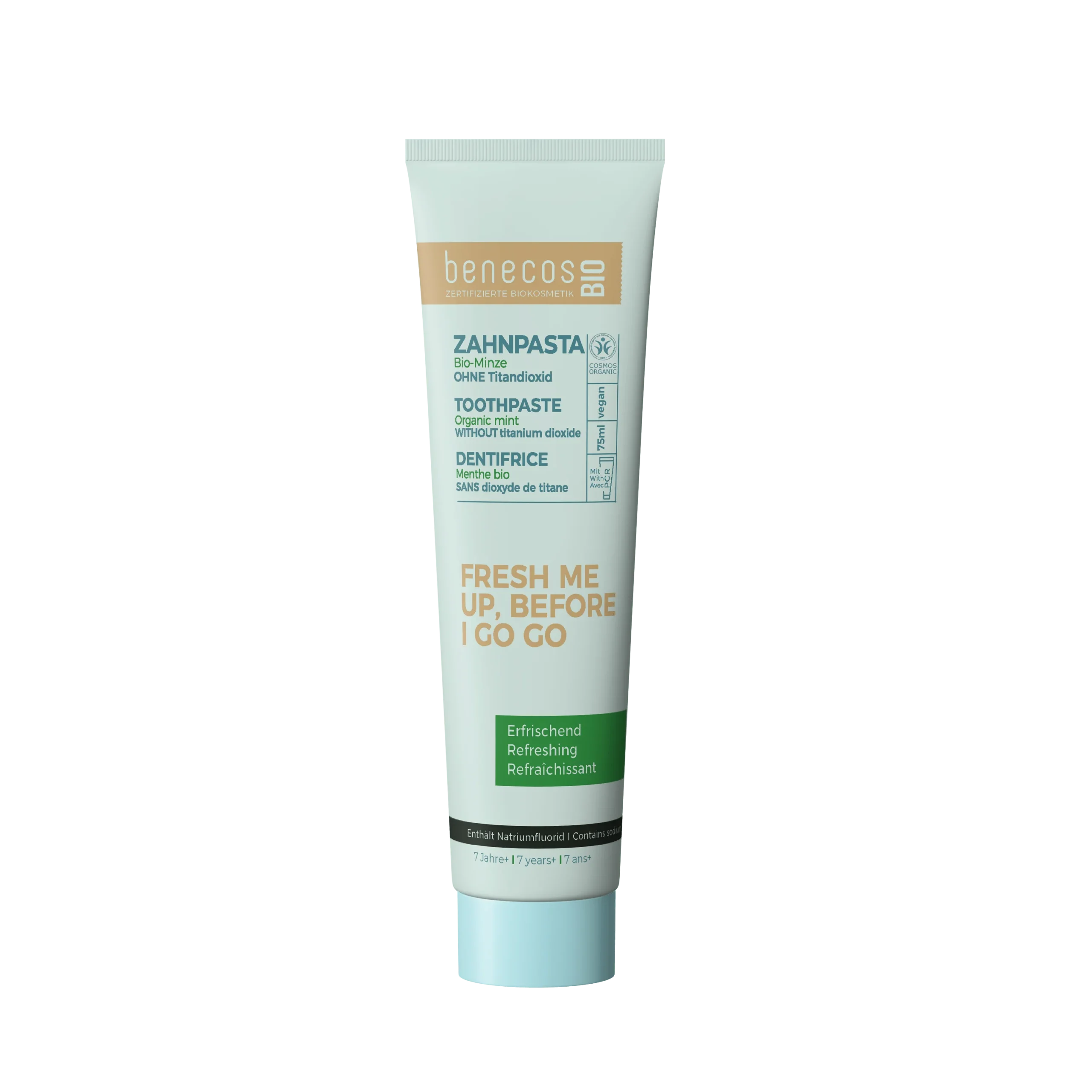 benecosBIO Miętowa pasta do zębów z wodą termalną i fluorem 75 ml