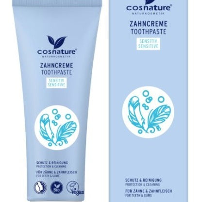 Cosnature BIO Naturalna pasta do wrażliwych zębów z rumiankiem i miętą (z fluorem) 75 ml