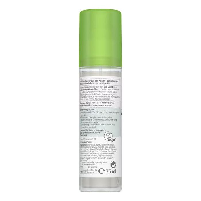 Dezodorant w sprayu REFRESH z limonką i werbeną  naturalny Lavera 75 m