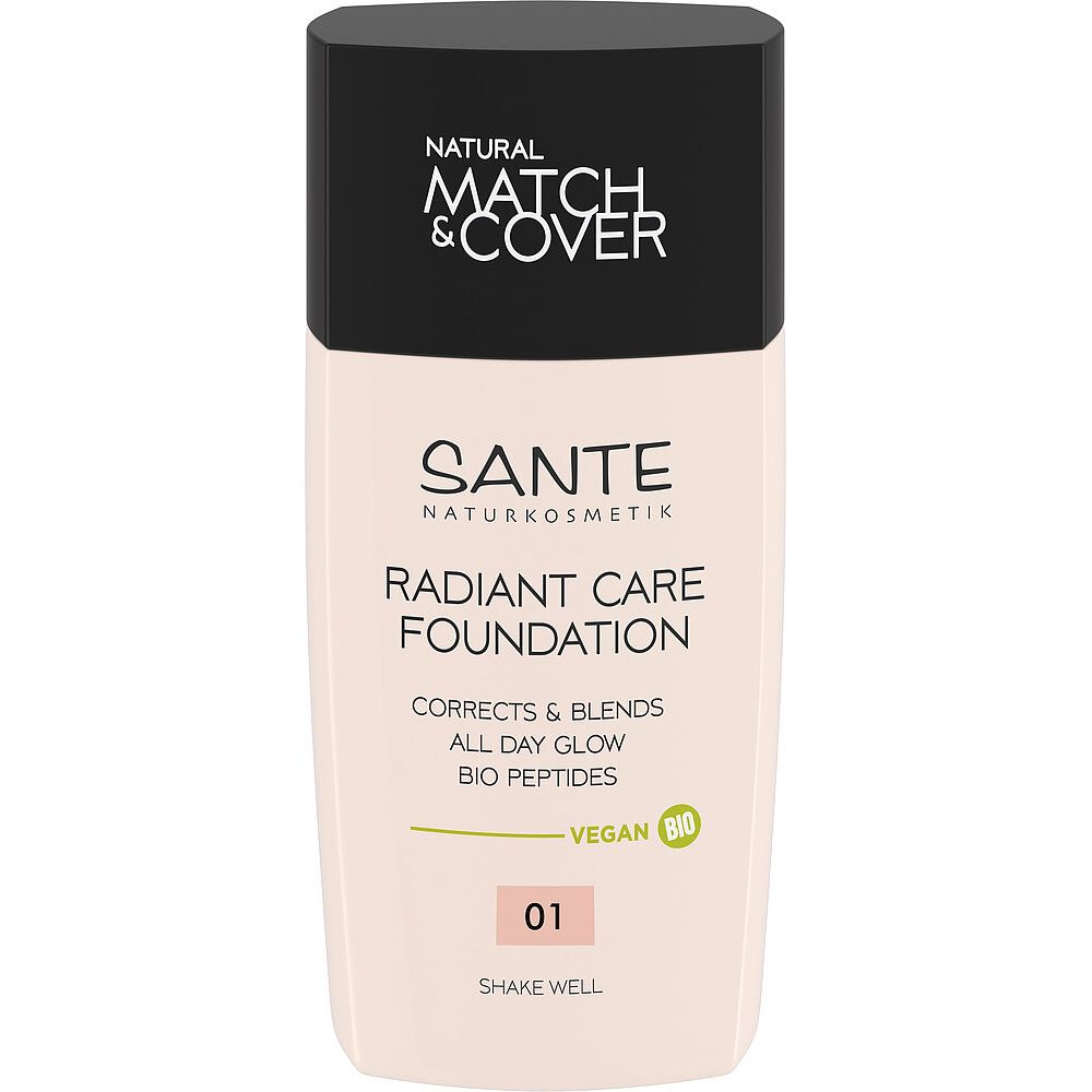 Sante Naturalny rozświetlający podkład pielęgnacyjny Radiant Care 01 Warm Ivory 30g
