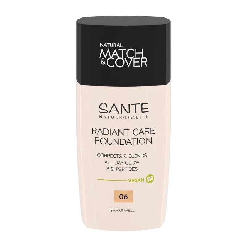 Sante Naturalny rozświetlający podkład pielęgn Radiant Care 06 Warm Beige 30g