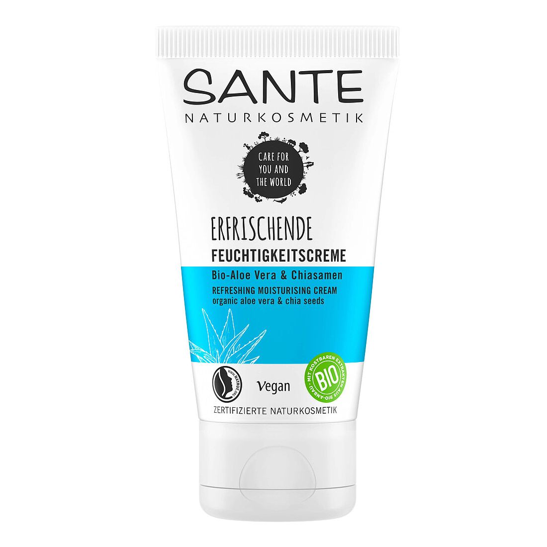Sante Odświeżający krem nawilżający z organicznym aloesem i nasionami chia 50ml
