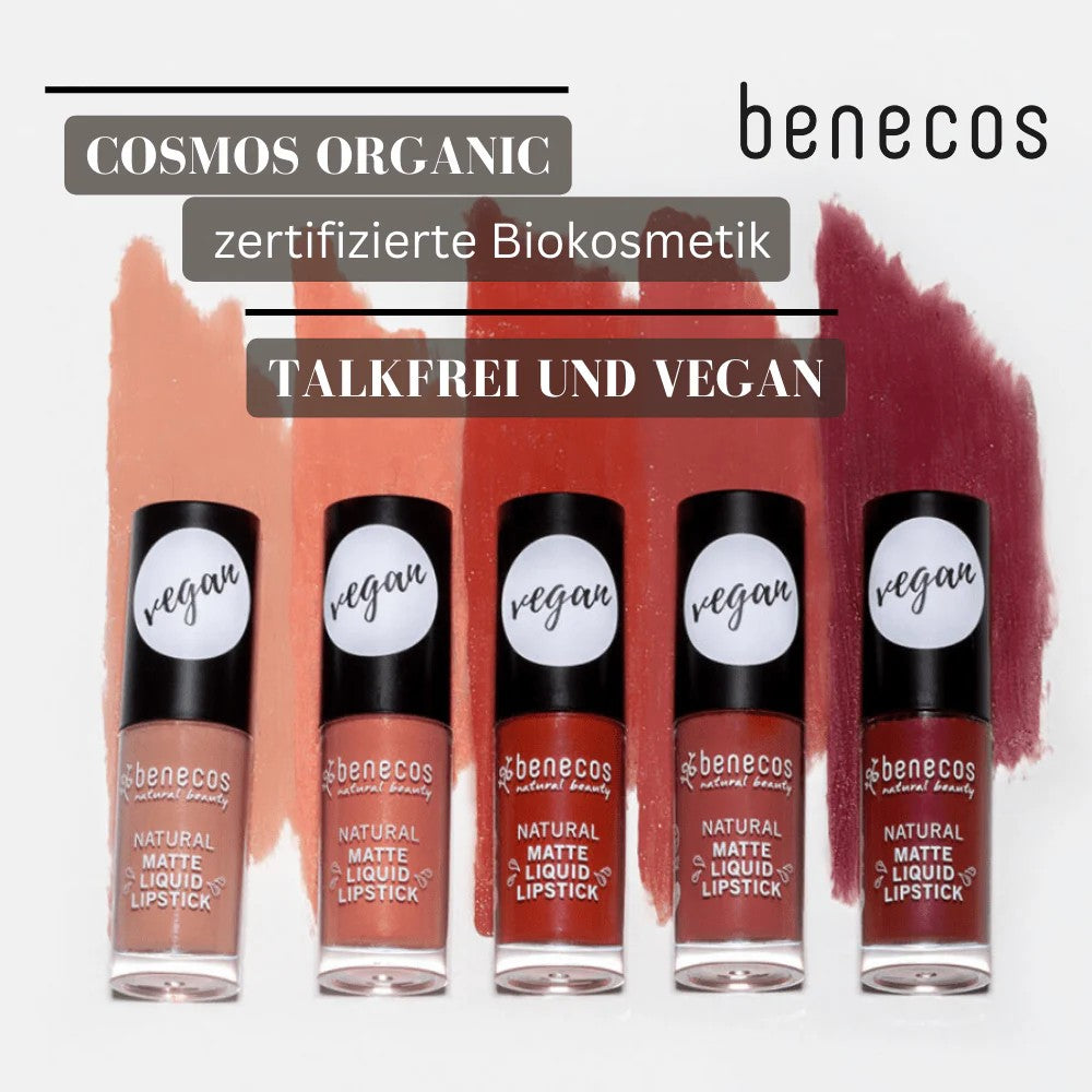 Benecos Naturalna matowa pomadka w płynie - rosewood romance - zdjęcie 5